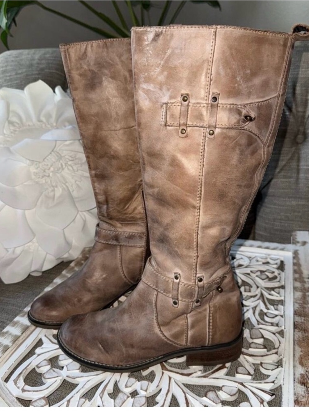 Corral Boots Brown Leather Tall Boots Women’s 7